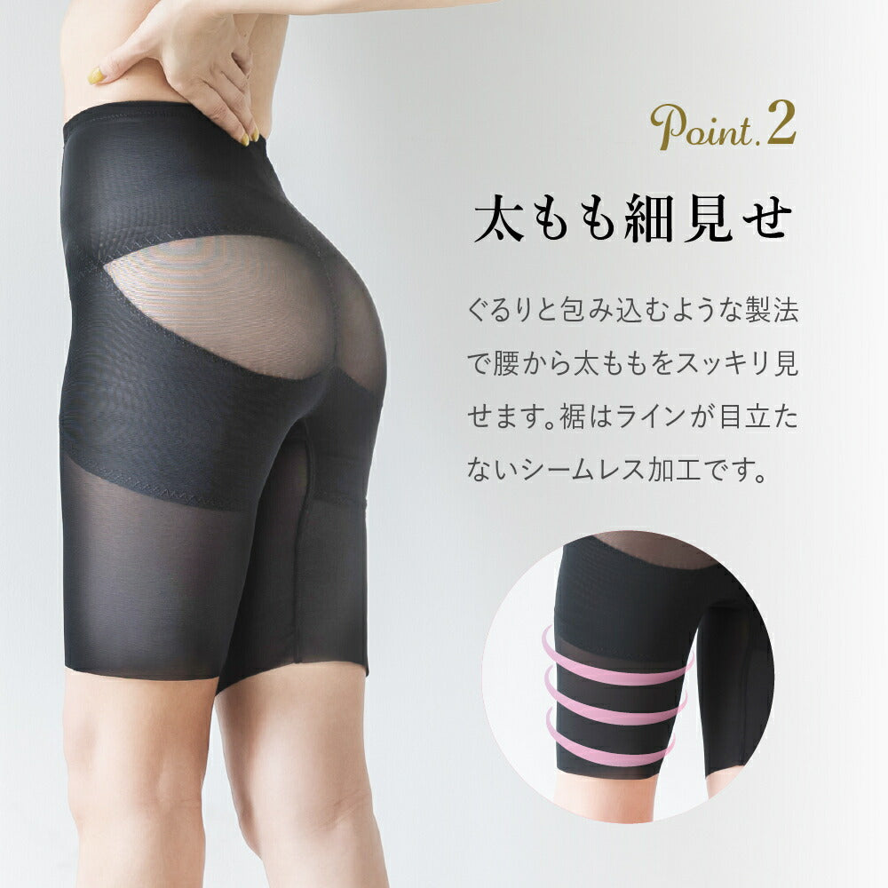 \SALE レビュー&応募で+1枚プレゼント/ 細見え骨盤ガードル