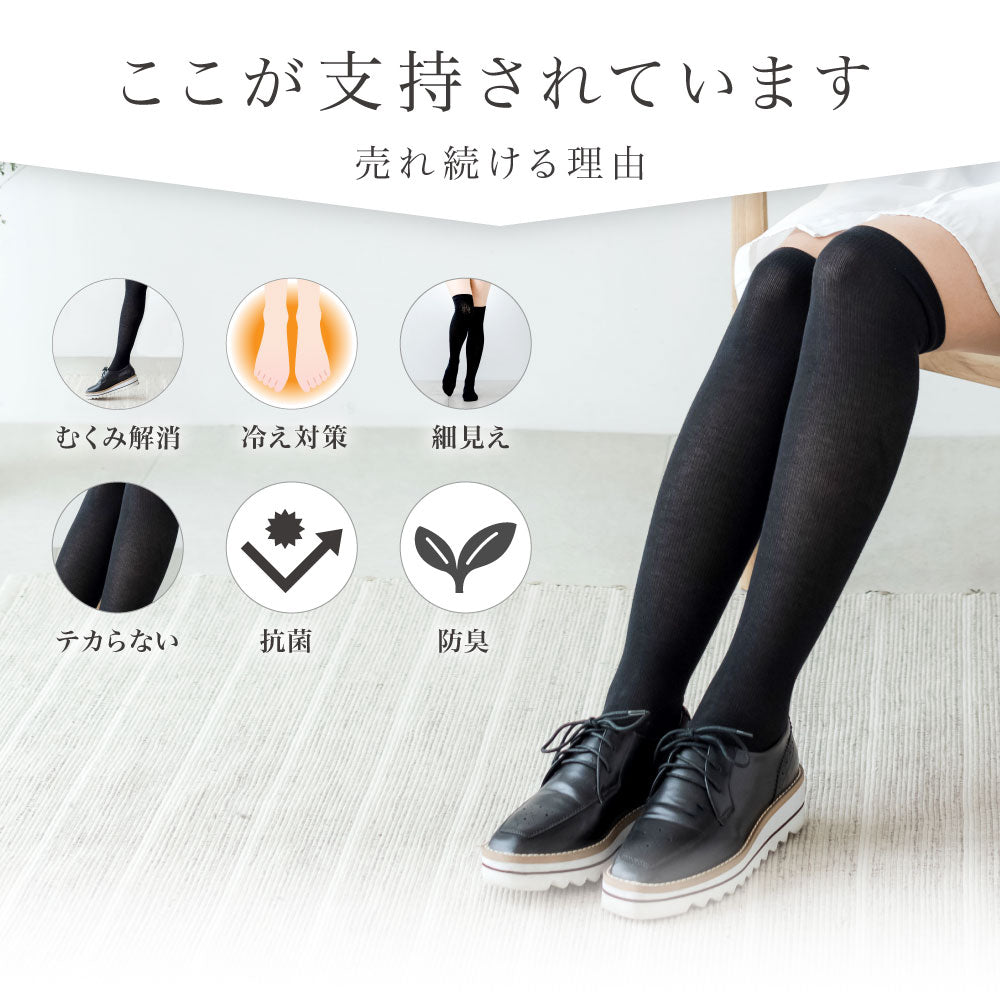 \SALE レビュー&応募で+1枚プレゼント/ スリム美人 着圧ソックス 3足セット